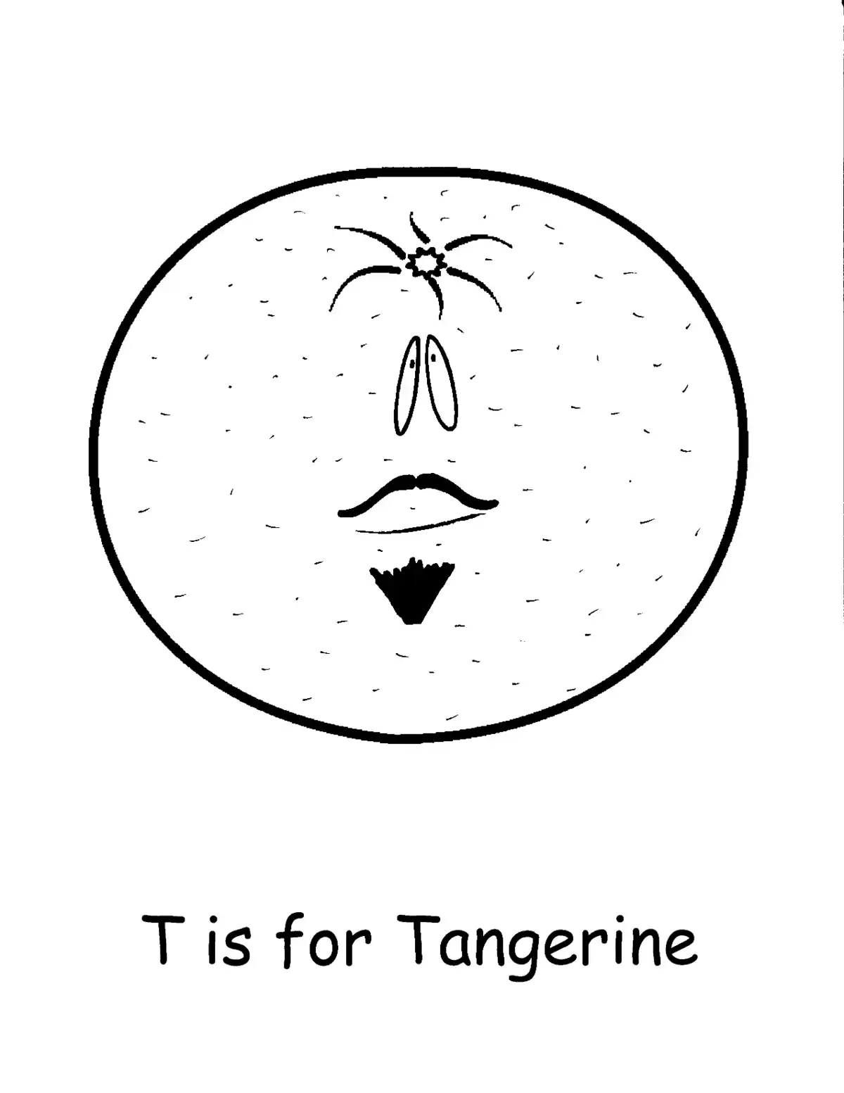 Free Coloring Pages PDF, Tangerine Fruit Kids Coloring Pages Pdf